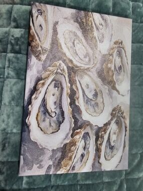 Oyster Shell Canvas Art in Neutral Tones